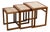 1970s Vintage Scandinavian Tiled Teak Nesting Tables (Set of 3) For Sale