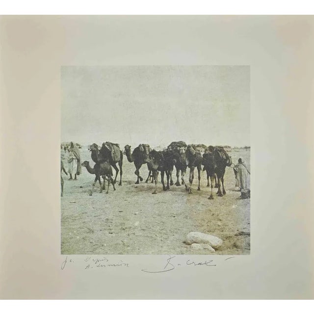 Tunisian Camels is an original photolithograph realized in the 1990s by the Italian politician Bettino Craxi after A....