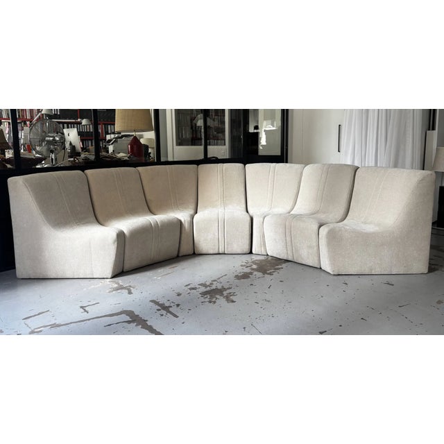 Vintage Beige Modular Sofa, 1970s, Set of 7 For Sale - Image 4 of 11