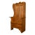 Antique 19thC English Pine Lambing Chair Hall Bench Settle With Drawer 1860 For Sale