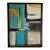 Acrylic on Canvas Mid Century Style Stained Glass Abstract in Frame For Sale