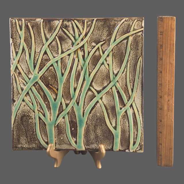 Vintage Fortunata Wall Hanging Italian Majolica Ceramic Trivet Tile #1 For Sale - Image 4 of 7