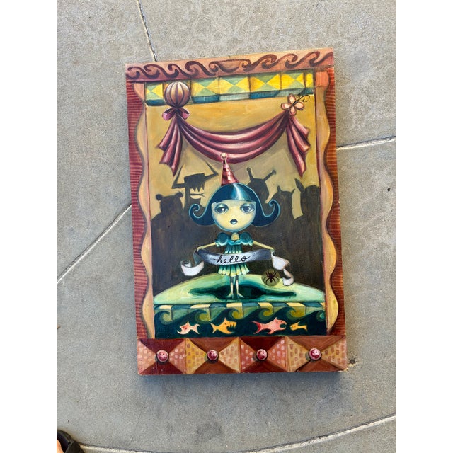 Pop Art Original Pop Surealism Artwork by Candace Jeanette Entitled "Hello", 2000 For Sale - Image 3 of 7