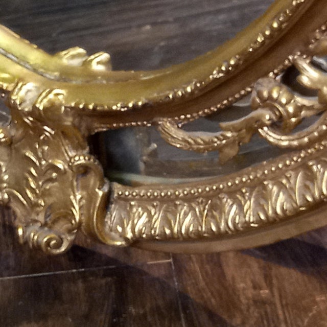 Vintage Oval Rococo Mirror, 1960s For Sale - Image 3 of 18