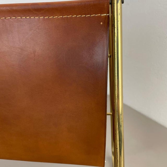 Brass and Leather Model 274 Magazine Holder from Carl Auböck, Austria, 1950s For Sale - Image 10 of 18