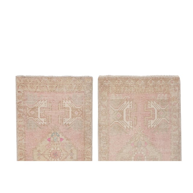 Faded Turkish Small Rug Carpet - Kitchen Rug For Sale - Image 4 of 11