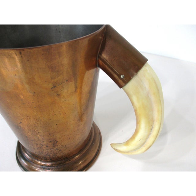 Metal Mid Century Beer or Drink Mug With Horn Handle by PHV&Co. England For Sale - Image 7 of 11
