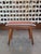 1950s 1950's Walnut and Velvet Striped Bench For Sale - Image 5 of 8