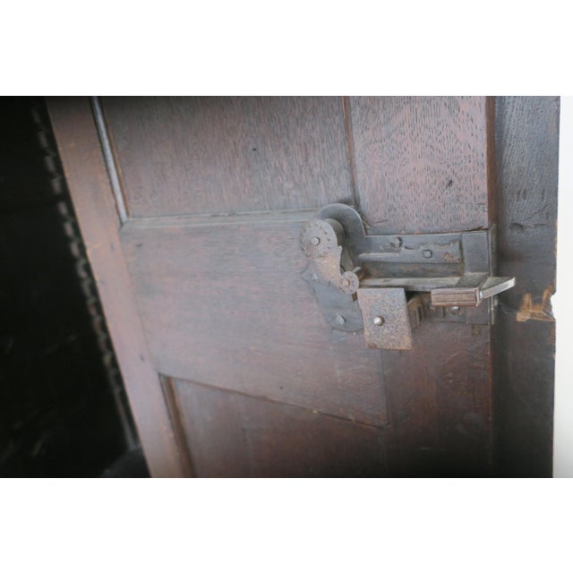 Antique Carved Oak Farmhouse Wardrobe, 1780 For Sale - Image 13 of 18