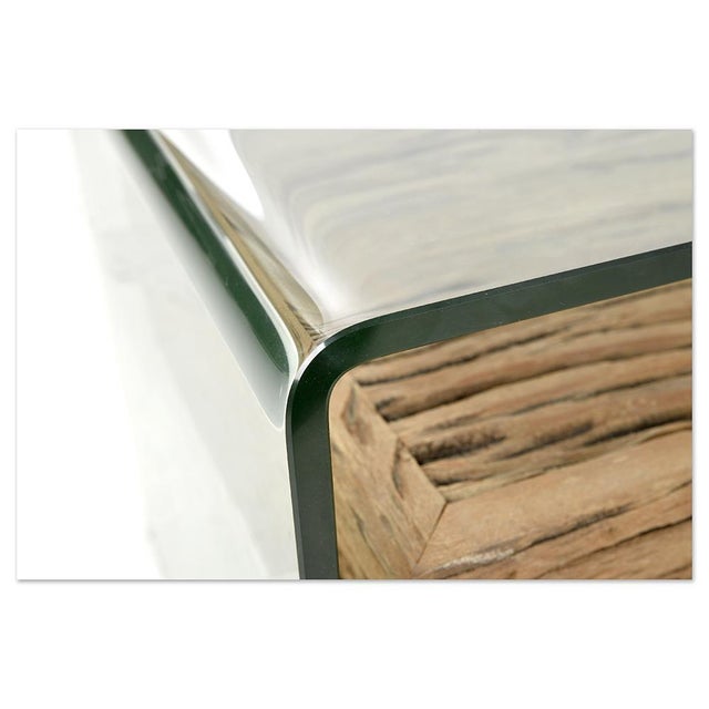 Side or Coffee Table in Acrylic Glass and Wood For Sale - Image 4 of 5