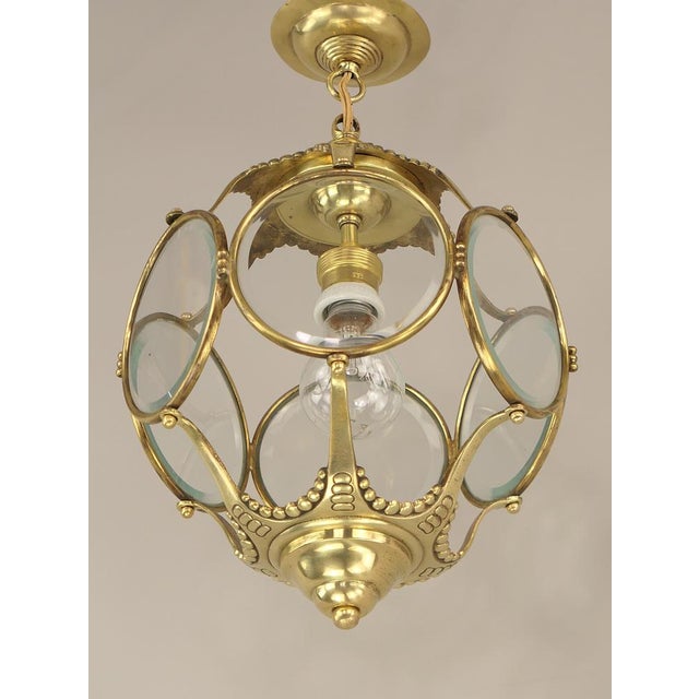 Gold Art Deco Viennese Lantern, Austria, 1920s For Sale - Image 8 of 8