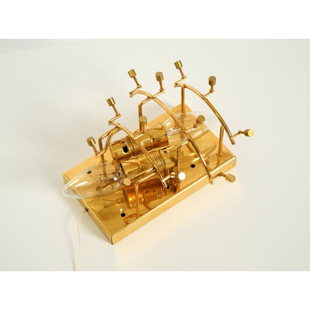 Crystal Glass and Brass Wall Lamp from Kinkeldey, 1960s For Sale - Image 15 of 18