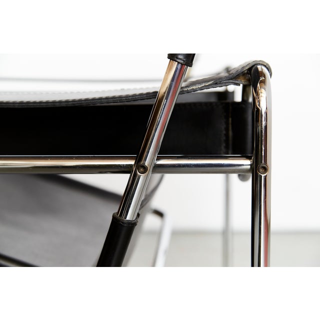 Black B3 Wassily Chair by Marcel Breuer for Gavina, 1970s For Sale - Image 8 of 14