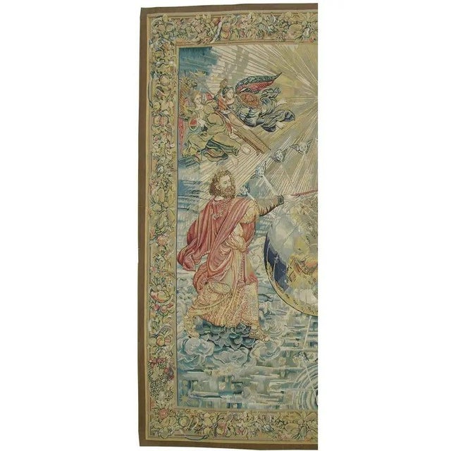 Textile Vintage Tapestry Depicting a Royal Ceremony For Sale - Image 7 of 8