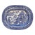 Large 19th Century English Ironstone Platter With Blue Willow Pattern For Sale