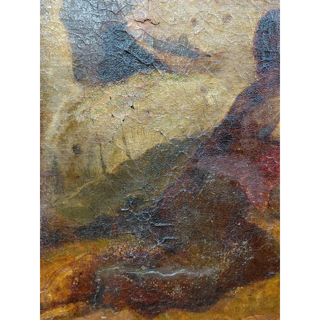 Brown Framed Signed Ludwig Knaus "Child Explorers" Oil on Canvas For Sale - Image 8 of 12