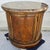 Wood Vintage Round Brown Marble Top Drum Side End Center Table With Storage Cabinet For Sale - Image 7 of 13