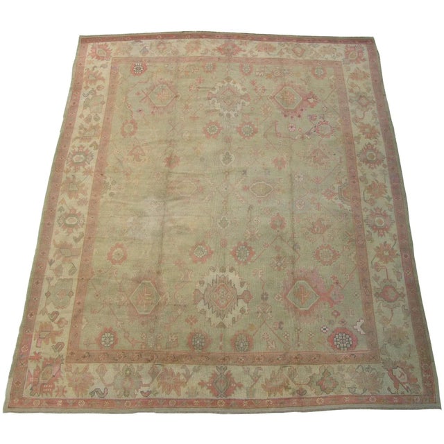 Early 20th Century 20th Century Tribal Turkish Oushak Rug For Sale - Image 5 of 5