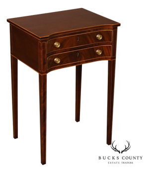 Stickley Colonial Williamsburg Mahogany Inlaid Federal Style End Table
