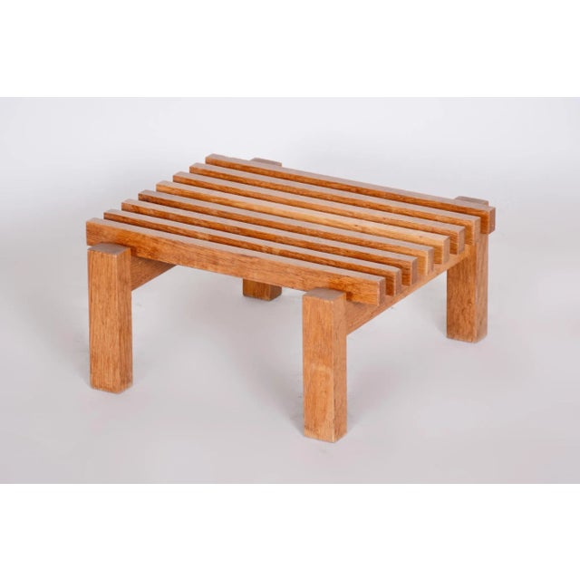 1960s Mid-Century Czech Oak Pedestal, 1960s For Sale - Image 5 of 7