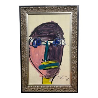 Original Peter Robert Keil Abstract Portrait, 1975 For Sale