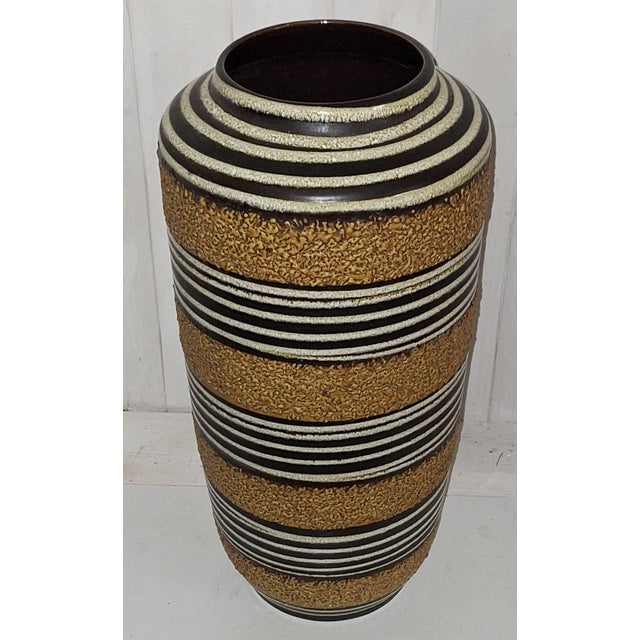 Large Vintage Ceramic Vase by Scheurich, 1970s, in Very Good conditions. Designed 1970 to 1979 This piece has an...