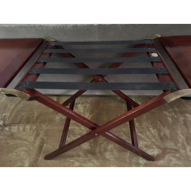 Wood Mid Century "Party Butler" Expandable Tray Table by Baker Furniture For Sale - Image 7 of 11