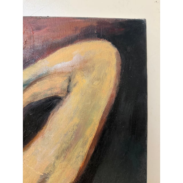 Vintage Expressive Nude Female Figure Painting - Signed in the Back For Sale - Image 4 of 8