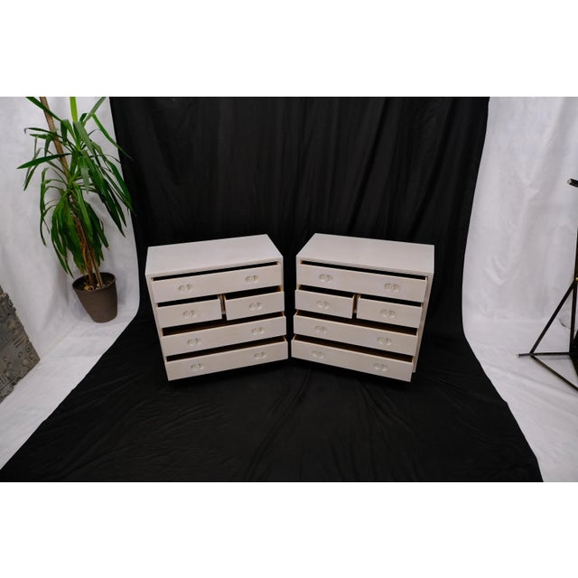 Pair of Bleached 5 Drawers Bachelor Chests by Baker For Sale - Image 11 of 13