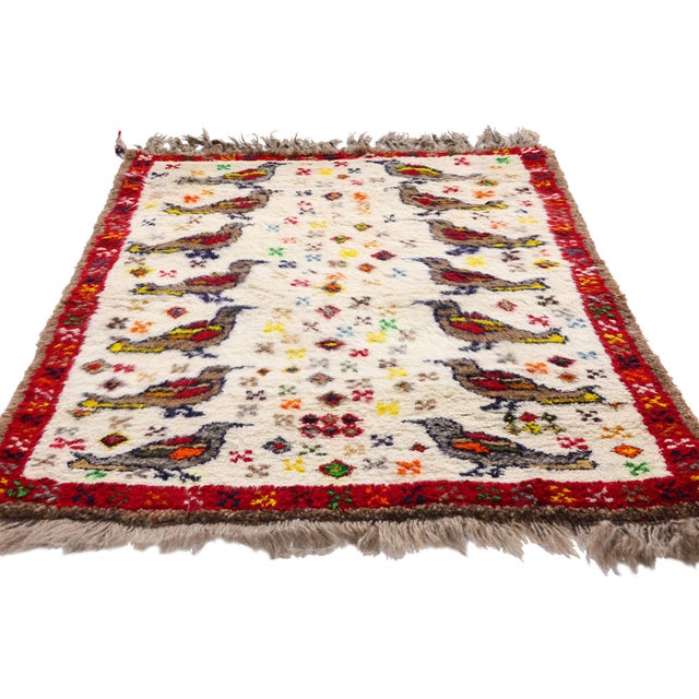 Tribal Vintage Persian Gabbeh Rug, 02'09 X 04'04 For Sale - Image 3 of 11