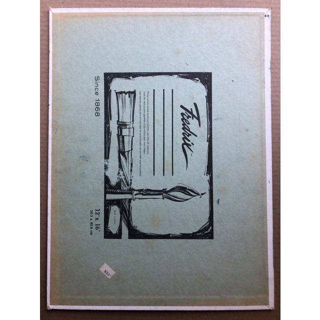 Traditional 1960s George Daniell Blue and Yellow Floral Still Life Oil Painting For Sale - Image 3 of 3