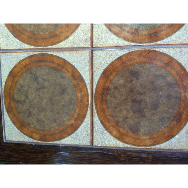 Wood Vintage 1960's Mid-Century Modern Danish Wood Table With Inlaid Tiles Mobelfabrikken Toften For Sale - Image 7 of 9