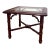 Vintage Chinoiserie Chippendale Style Mahogany Solid Wood, Glass & Brass Finish Side Table For Sale