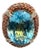 Bochic “Orient” Vintage Ruby & Blue Topaz Ring - 18K Gold & Silver Circa “90s” For Sale