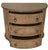1990s Braxton Culler Coastal Demilune 3 Drawer Chest - Woven Rattan Reed & Oak - Carved Melon Feet - 36" W For Sale - Image 9 of 17