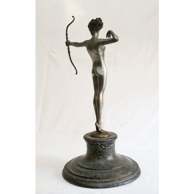 Josef Lorenzl, Female Nude, 1920s, Bronze and Marble For Sale - Image 4 of 14