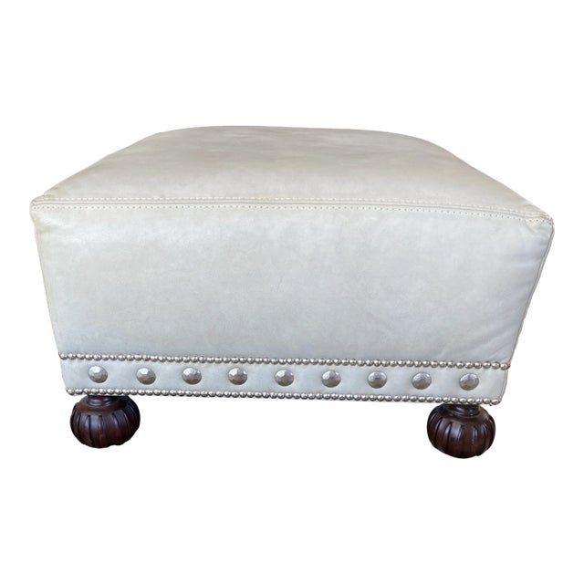 Ralph Lauren Aran Isles Ottoman or Coffee Table in Leather For Sale