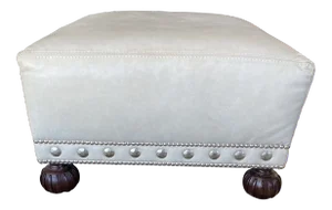 Ralph Lauren Aran Isles Ottoman or Coffee Table in Leather
