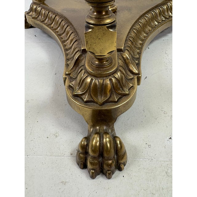Antique Early 20th Century Empire Style Marble Topped Pedestal Tables For Sale - Image 10 of 11