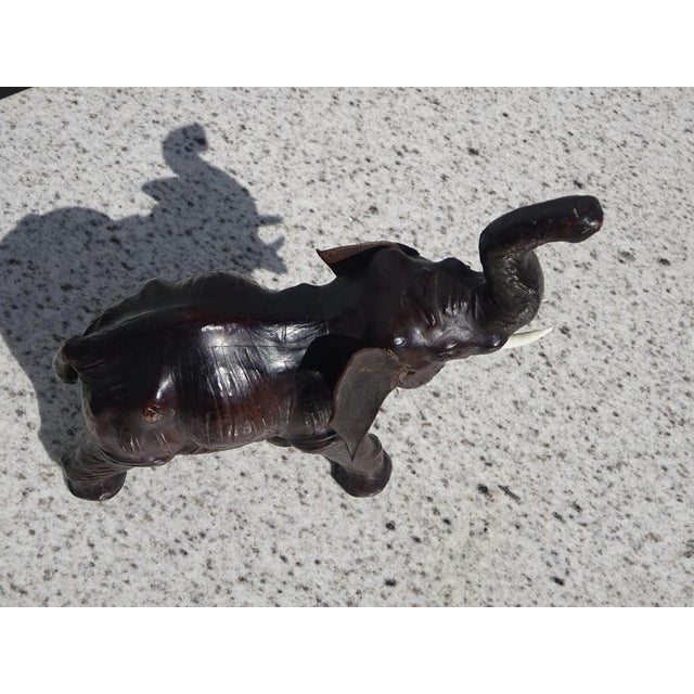 Asian Leather Elephant Figurine, 1960s For Sale - Image 11 of 15