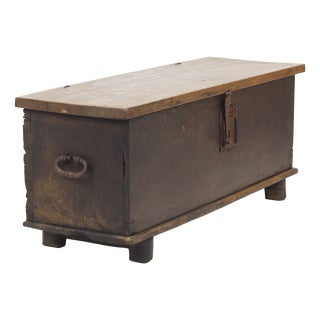 Antique Spanish Rustic Farmhouse Chest For Sale