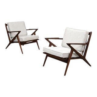 1950s Poul Jensen for Selig Z Lounge Chairs - A Pair For Sale