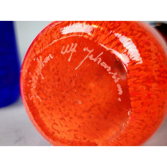 Glass Glass Sculptures by Ulf Johansson for Sjöhyttan, 1980s, Set of 2 For Sale - Image 7 of 11
