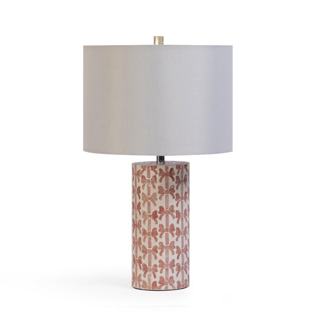 Pink Lassy Pink Ribbon Capiz Shell Table Lamp For Sale - Image 8 of 8