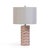 Pink Lassy Pink Ribbon Capiz Shell Table Lamp For Sale - Image 8 of 8