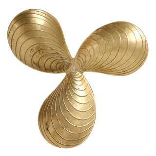 Brass Leaf Design Tray For Sale