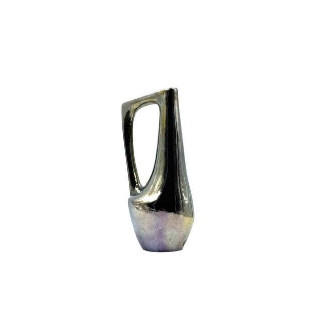 Modern Iridescent Stoneware Vase by A. Cytère, Rambervillers, France, 1960s For Sale - Image 14 of 18