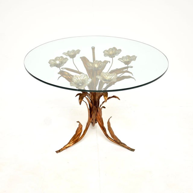 A stunning vintage gilt metal coffee table by Hans Kogl, made in Germany and dating from the 1960’s. It is beautifully...