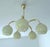 Metal Art Deco Opaline Glass and Brass Pendant Light, 1950s For Sale - Image 7 of 15