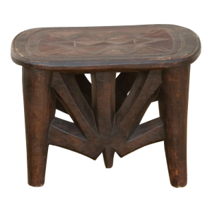 Antique Oval Shaped African Market Table